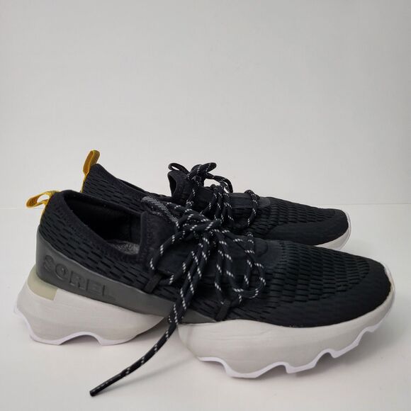 SOREL Kinetic Impact Lace Womens 8 Black Sneakers NL4694-010 Athletic Athleisure - Picture 1 of 9